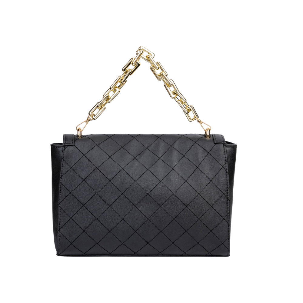 Black Stitched Handbag